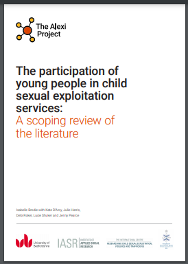 The participation of young people in child sexual exploitation services: A scoping review of the literature