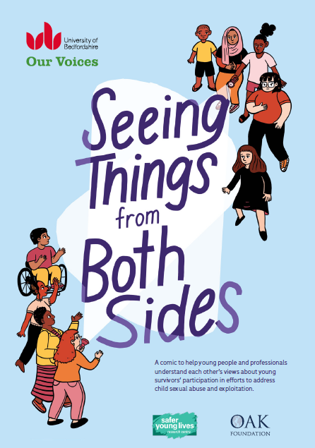 Seeing things from both sides: A comic to help young people and professionals understand each other’s views about young survivors’ participation in efforts to address child sexual abuse and exploitation