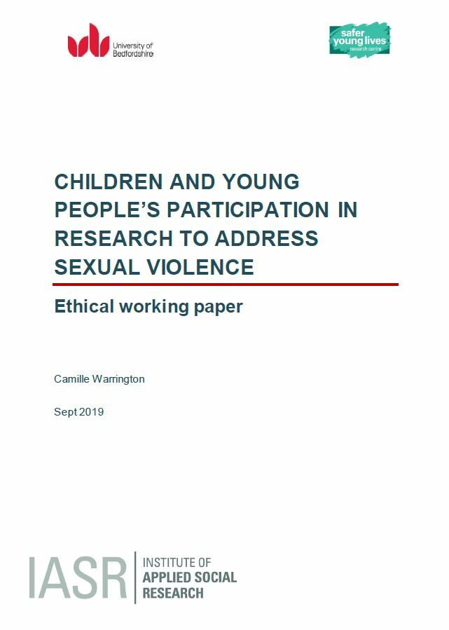 Children and Young People's Participation in Research to address sexual violence: Ethical working paper
